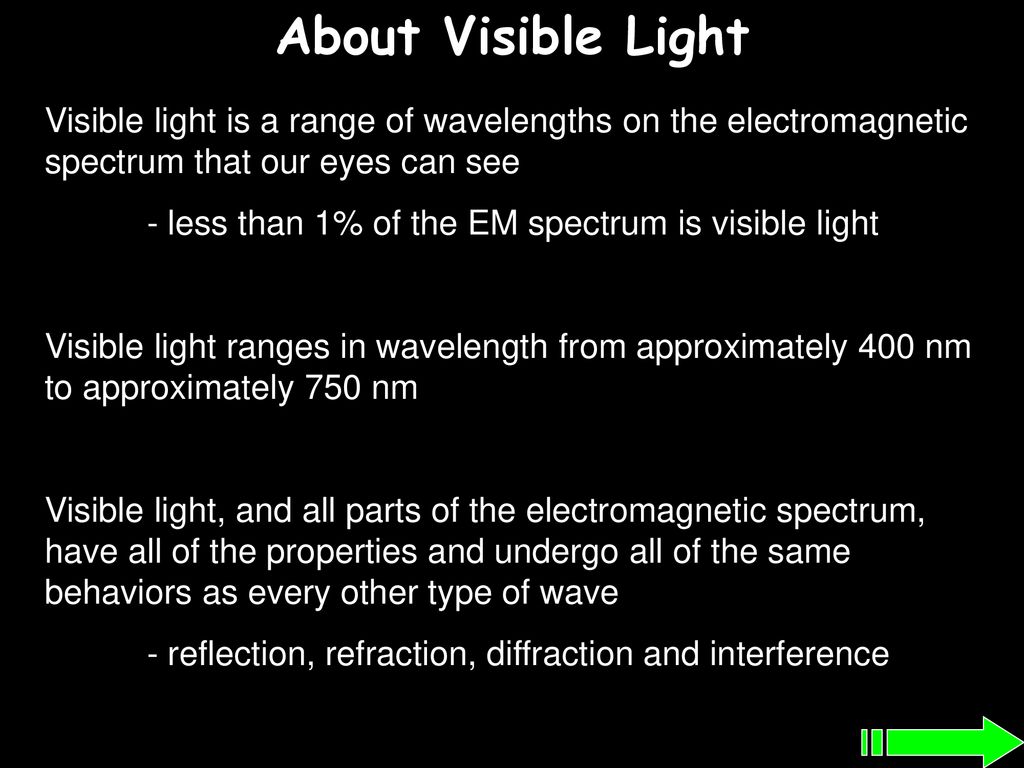 Visible light ppt sales